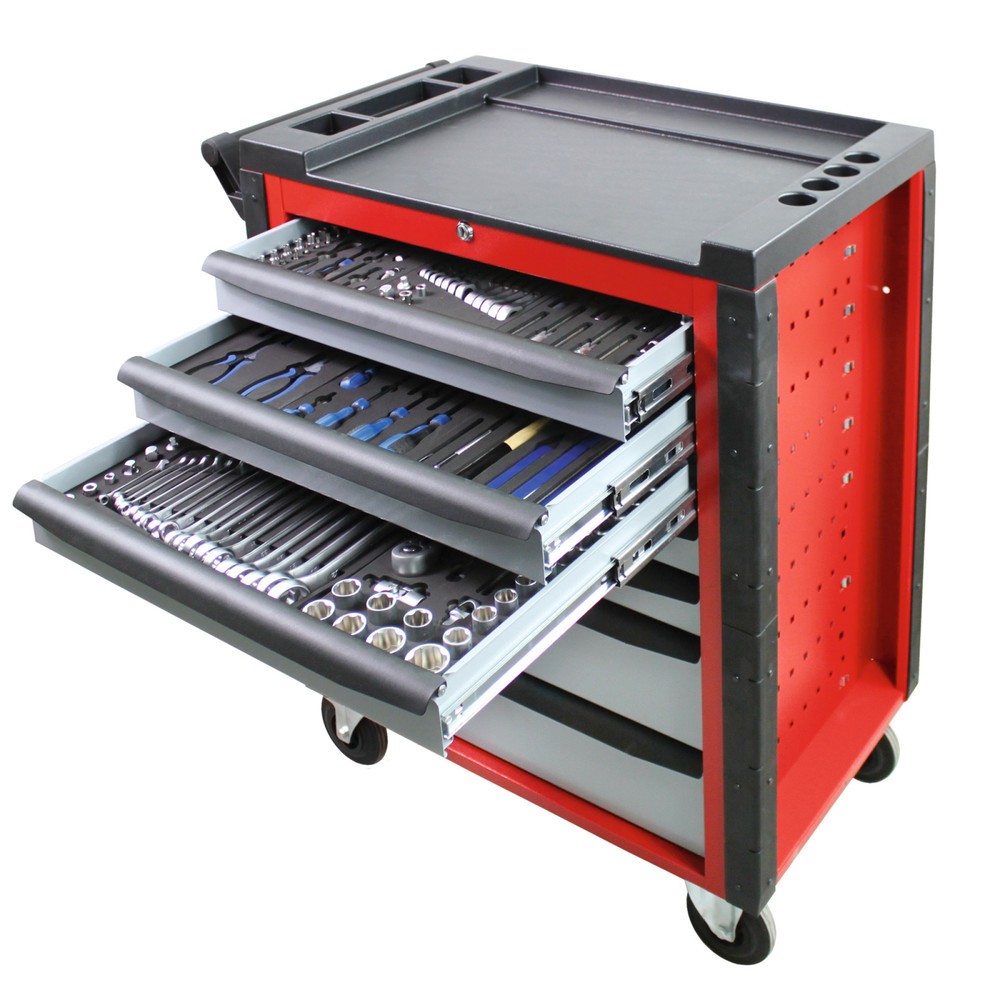Immagine del prodotto: HEMMDAL Carrello da officina, incl. assortimento di utensili da 190 pezzi