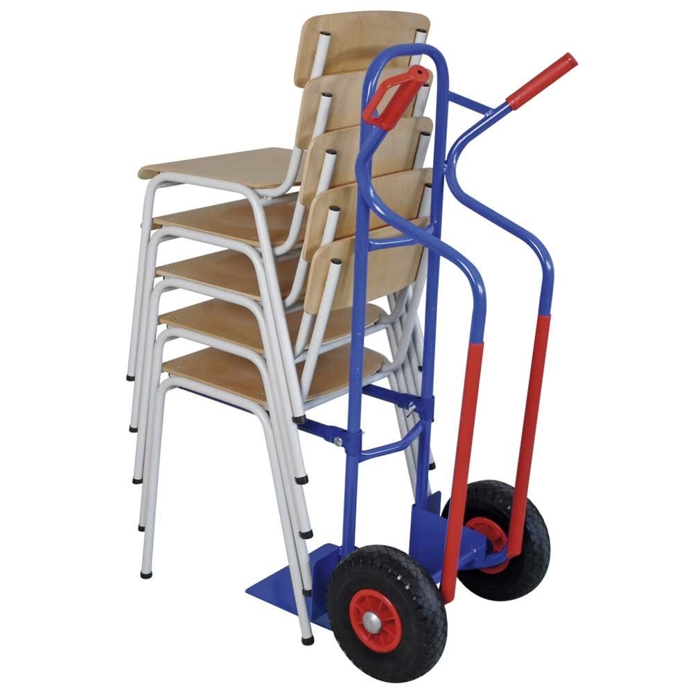 Immagine del prodotto n. 2: HEMMDAL Carrello porta-sedie, gommatura antiforatura, portata sedia 250 kg, braccioli di supporto sedia regolabili in altezza 70 kg