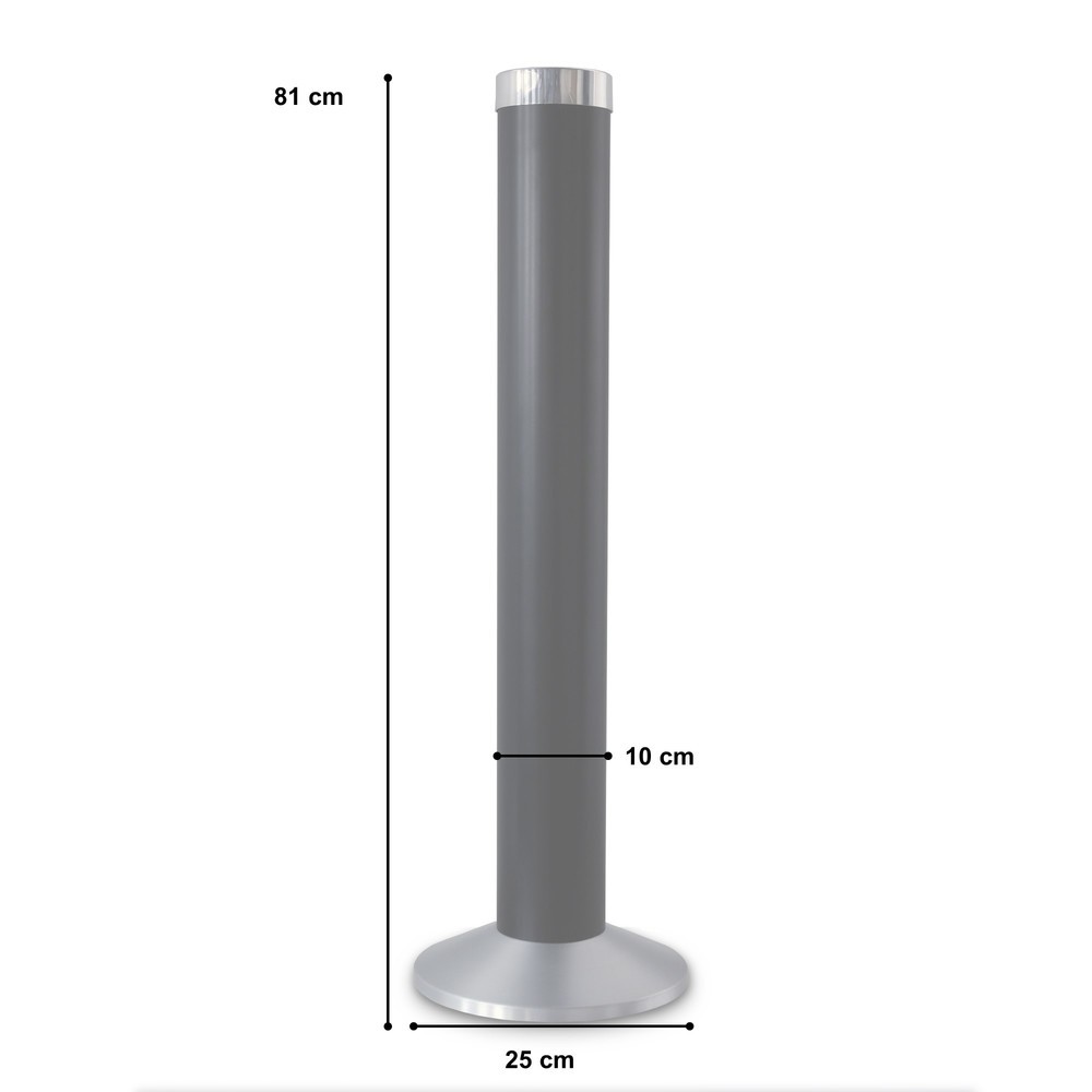 Immagine del prodotto n. 3: HEMMDAL Colonna posacenere in alluminio, nero