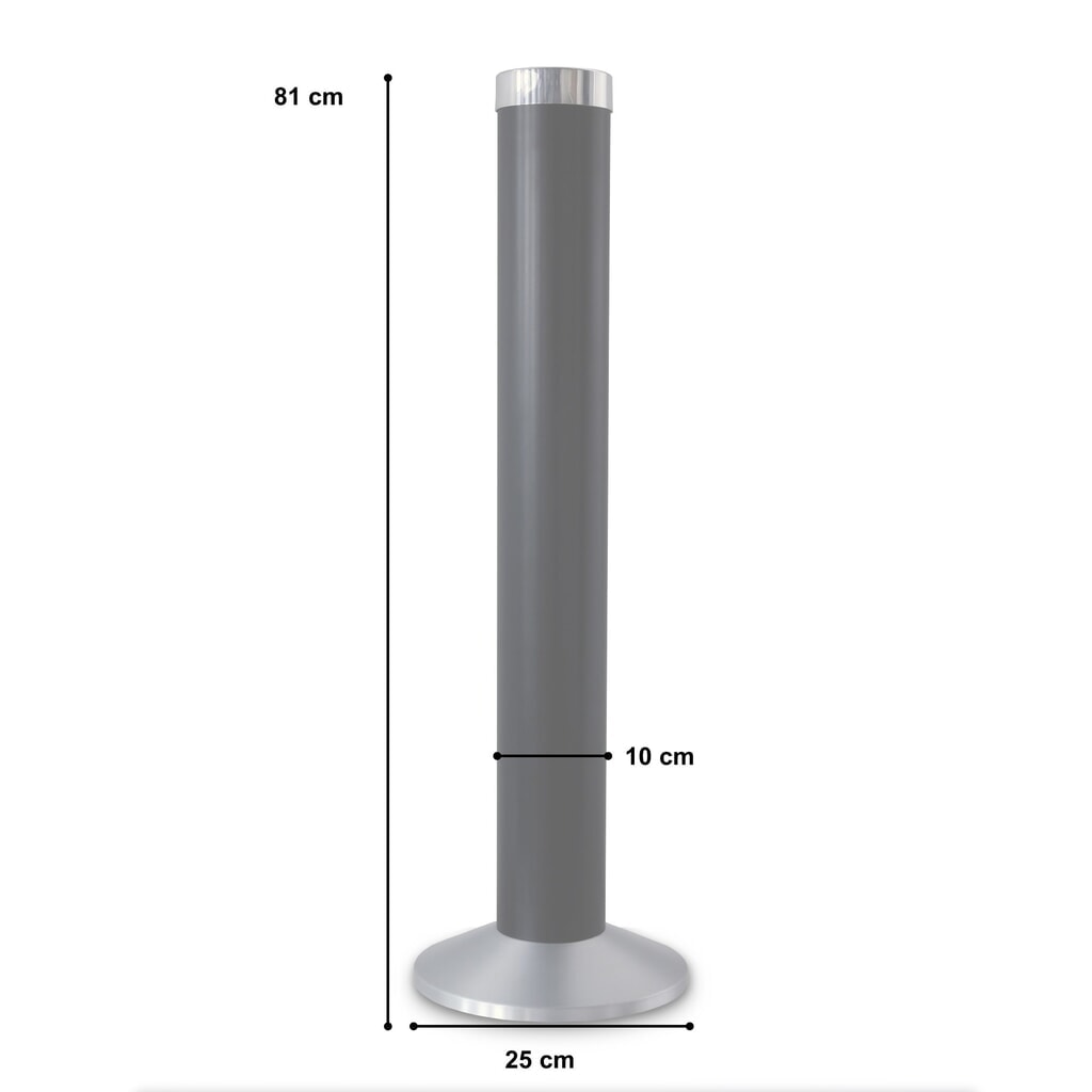 HEMMDAL Colonna posacenere in alluminio, nero Immagine del prodotto n. 3: HEMMDAL Colonna posacenere in alluminio, nero