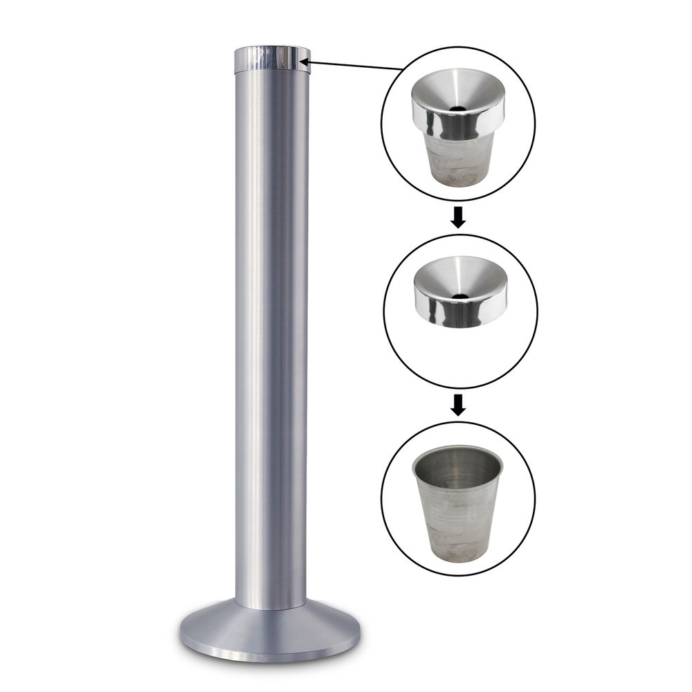 Immagine del prodotto n. 2: HEMMDAL Colonna posacenere in alluminio, opacizzato