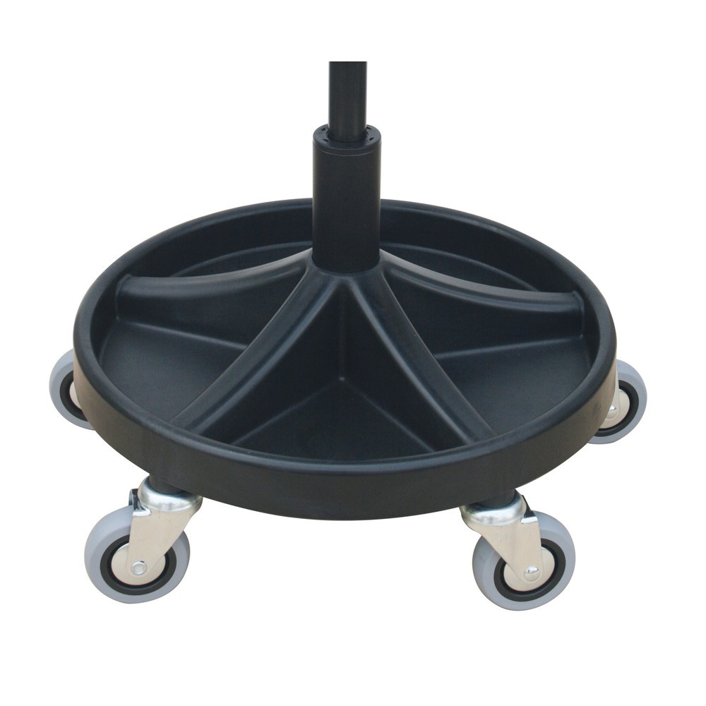 Immagine del prodotto n. 2: Sgabello girevole HEMMDAL, sedile in PU, altezza sedile 400-530 mm, vaschetta portautensili, ruote