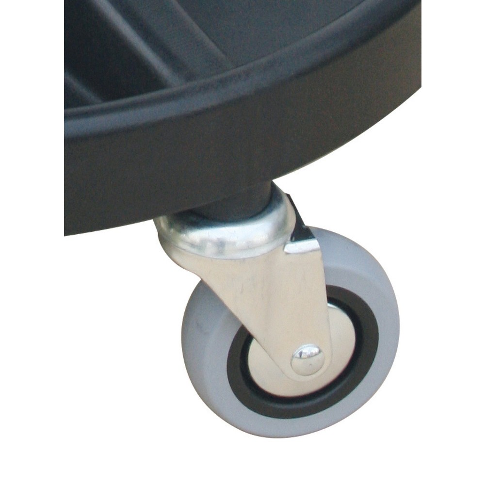 Immagine del prodotto n. 3: Sgabello girevole HEMMDAL, sedile in PU, altezza sedile 400-530 mm, vaschetta portautensili, ruote