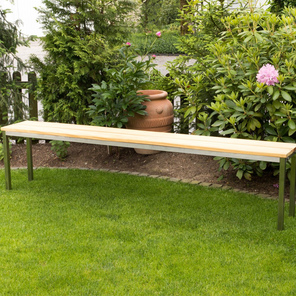 Immagine del prodotto n. 2: HEMMDAL Panca per esterni, 4 gambe, 2 listelli di seduta, lunghezza 1.000 mm