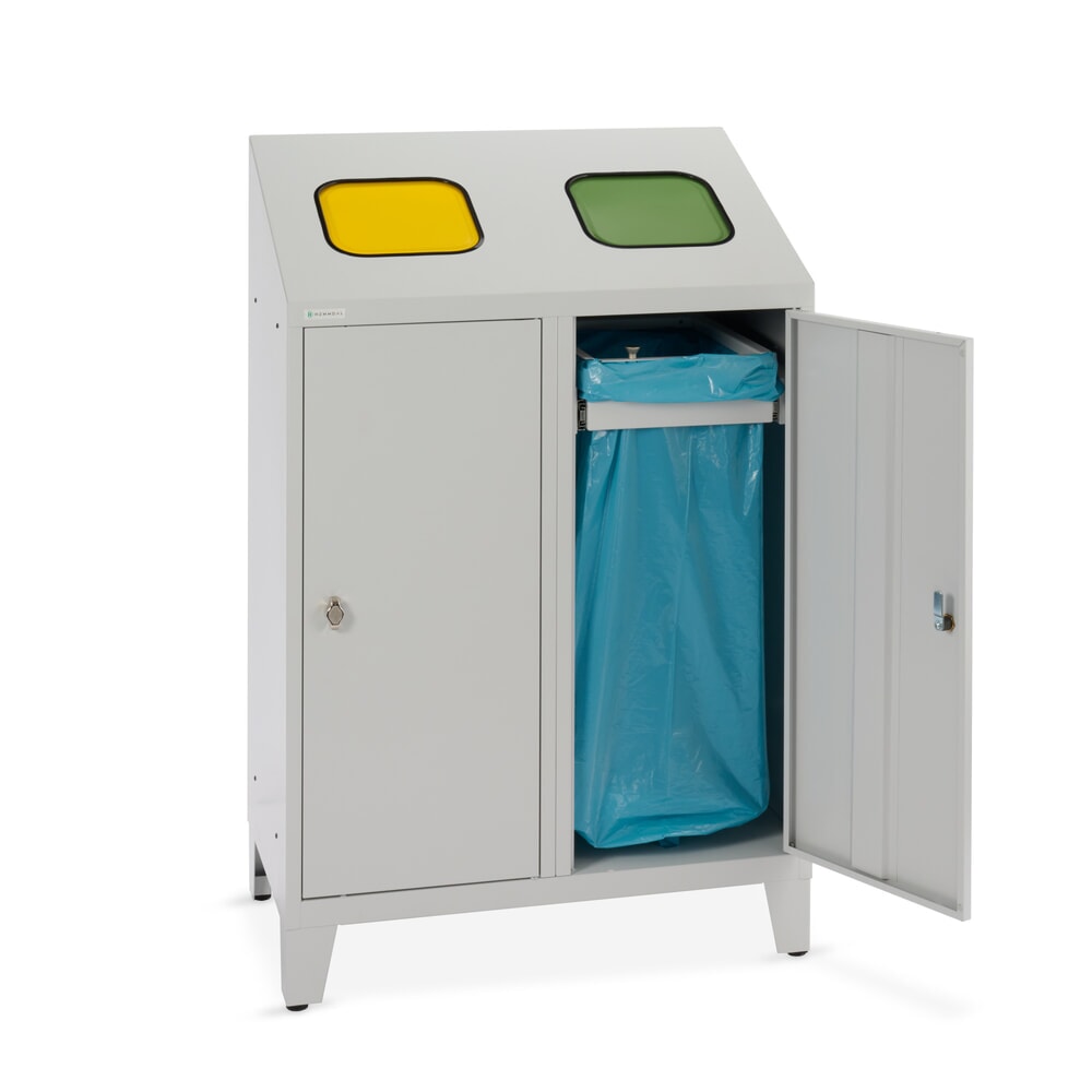 Immagine del prodotto n. 6: HEMMDAL portarifiuti riciclabili Duo, con 2 supporti per sacchetti, ciascuno da 120 litri