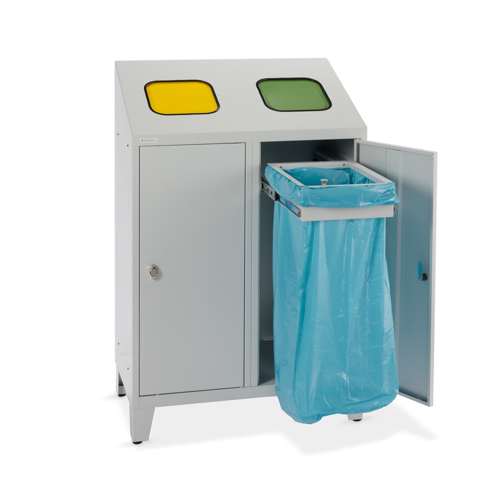 Immagine del prodotto n. 7: HEMMDAL portarifiuti riciclabili Duo, con 2 supporti per sacchetti, ciascuno da 120 litri