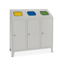 Immagine del prodotto n. 1: HEMMDAL portarifiuti riciclabili Trio, con 3 contenitori interni, ciascuno da 120 litri