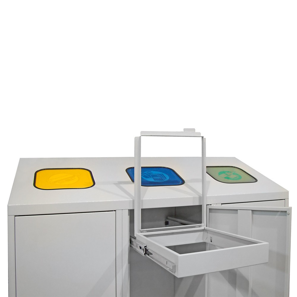 Immagine del prodotto n. 3: HEMMDAL portarifiuti riciclabili Trio, con 3 supporti per sacchetti, ciascuno da 120 litri
