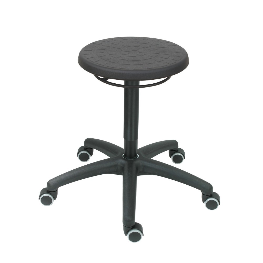 Immagine del prodotto: Sgabello circolare HEMMDAL, sedile in PU, altezza sedile 460-650 mm, ruote