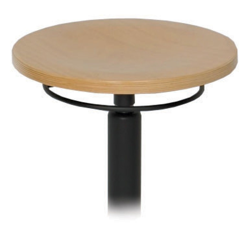 Immagine del prodotto n. 2: Sgabello circolare BASIC, sedile in faggio, altezza sedile 430-620 mm, ruote
