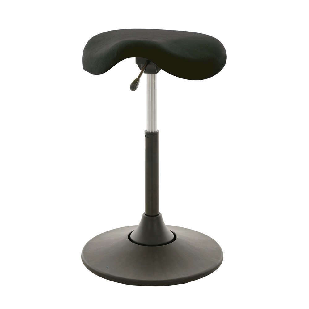 Immagine del prodotto: Sgabello a sella HEMMDAL, sedile in similpelle, altezza sedile 510-700 mm, base circolare