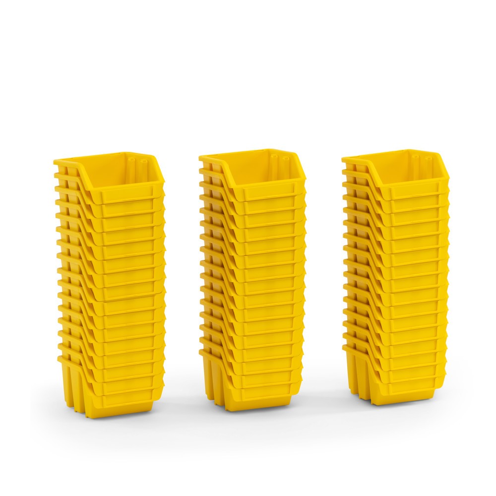 Immagine del prodotto n. 3: HEMMDAL set di contenitori a bocca di lupo S, AxLxP 75 x 116 x 112 mm, giallo, 48 pezzi/SU