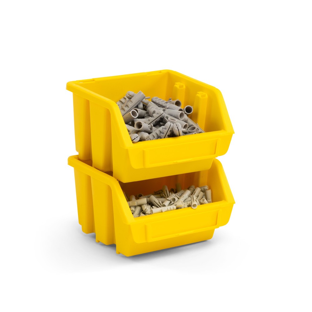 Immagine del prodotto n. 4: HEMMDAL set di contenitori a bocca di lupo S, AxLxP 75 x 116 x 112 mm, giallo, 48 pezzi/SU