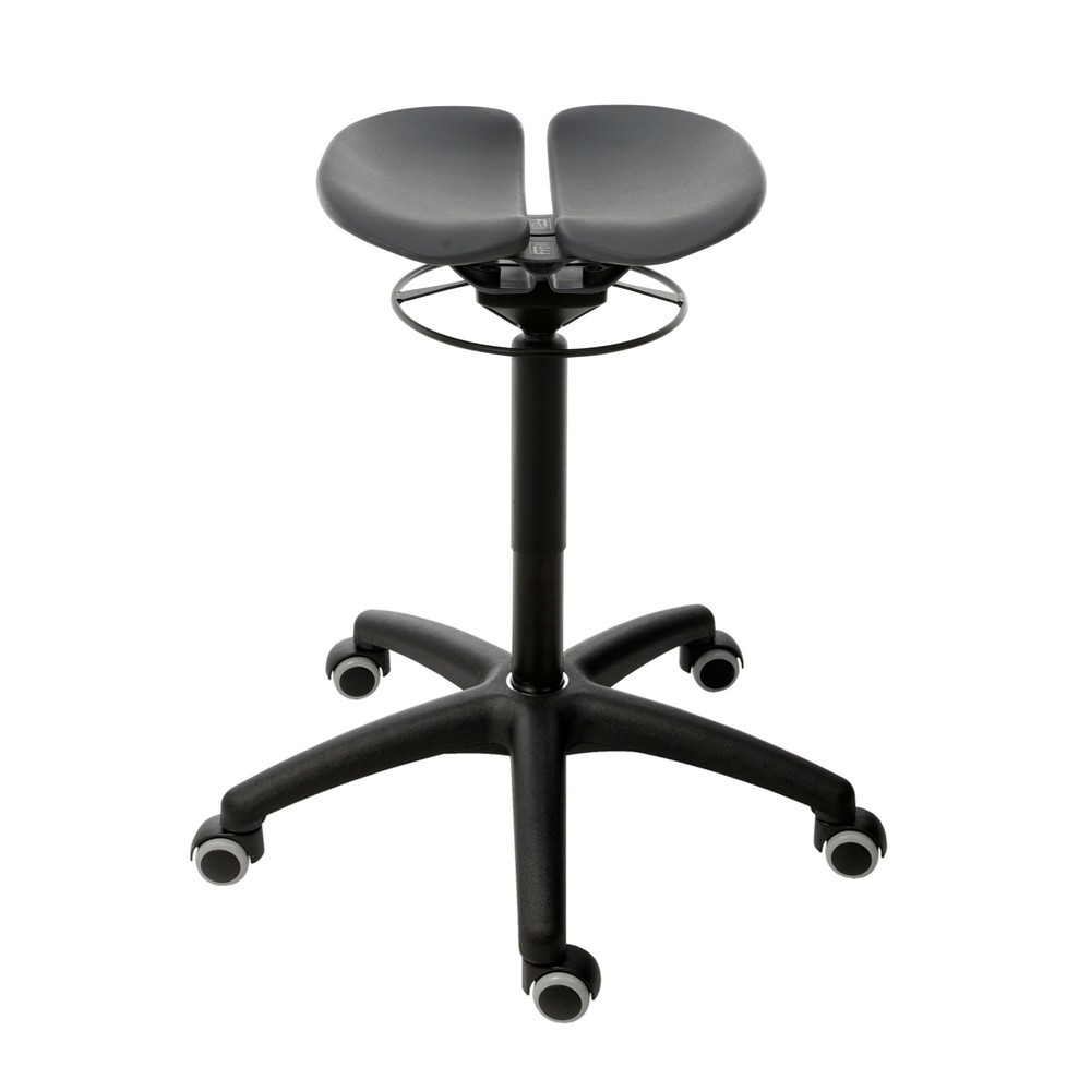 Immagine del prodotto: Scocca del sedile HEMMDAL su elementi a molla, sedile in materiale plastico a 2 sezioni, altezza sedile 500-680 mm, ruote