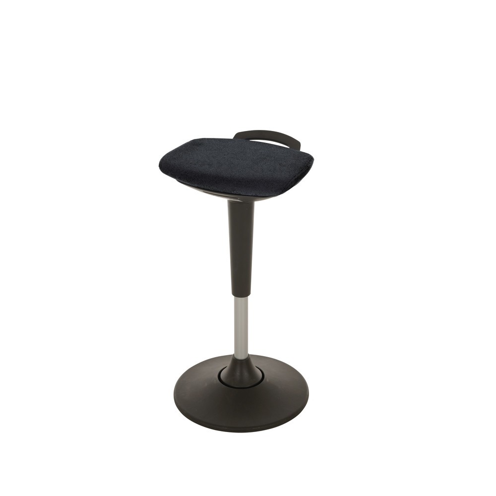 Immagine del prodotto: Sgabello regginpiedi HEMMDAL, sedile imbottito + maniglia per il trasporto, altezza sedile 600-840 mm, base circolare