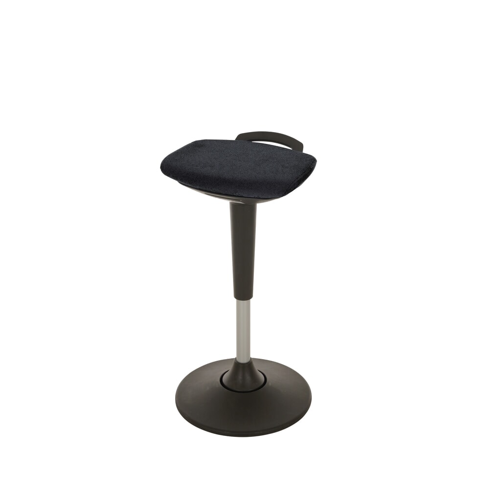 Sgabello regginpiedi HEMMDAL, sedile imbottito + maniglia per il trasporto, altezza sedile 600-840 mm, base circolare Immagine del prodotto: Sgabello regginpiedi HEMMDAL, sedile imbottito + maniglia per il trasporto, altezza sedile 600-840 mm, base circolare