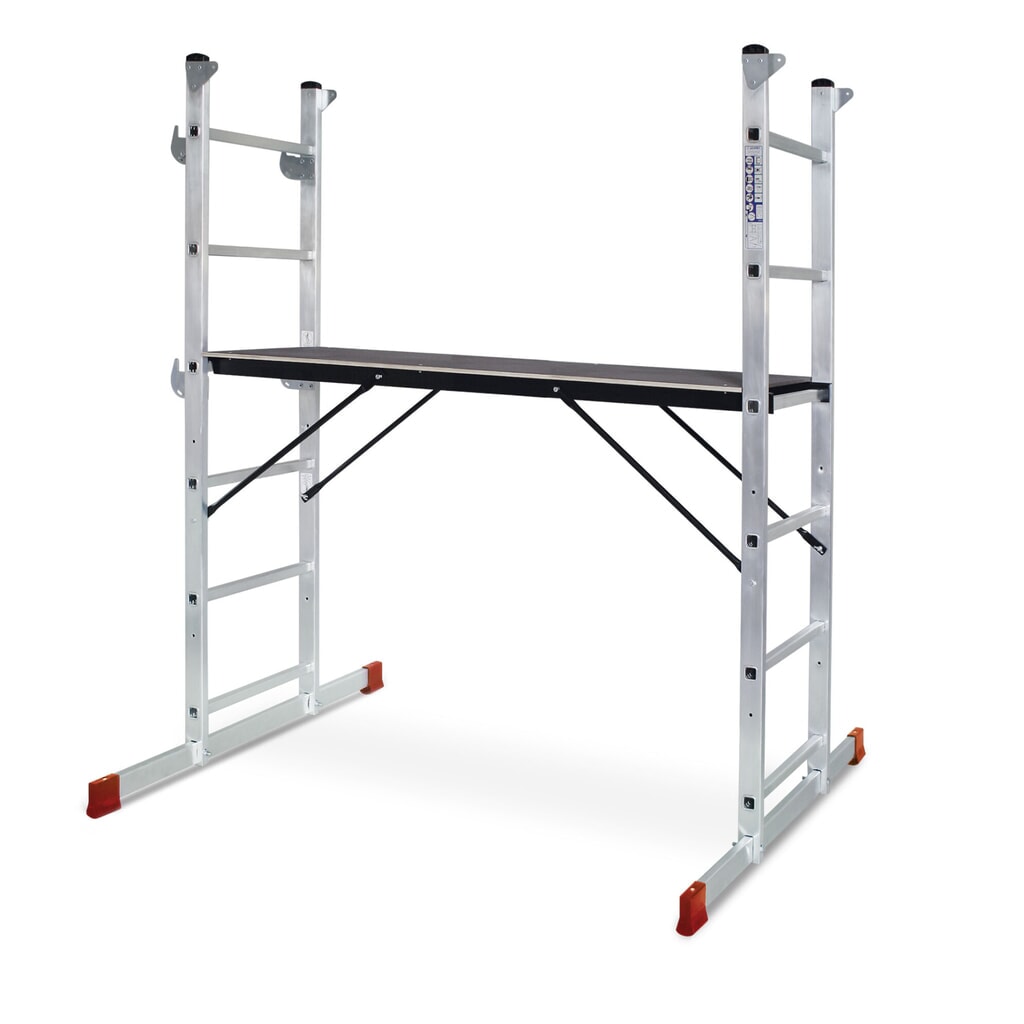HEMMDAL Trabattello in alluminio 3 in 1, portata 135 kg Immagine del prodotto: HEMMDAL Trabattello in alluminio 3 in 1, portata 135 kg