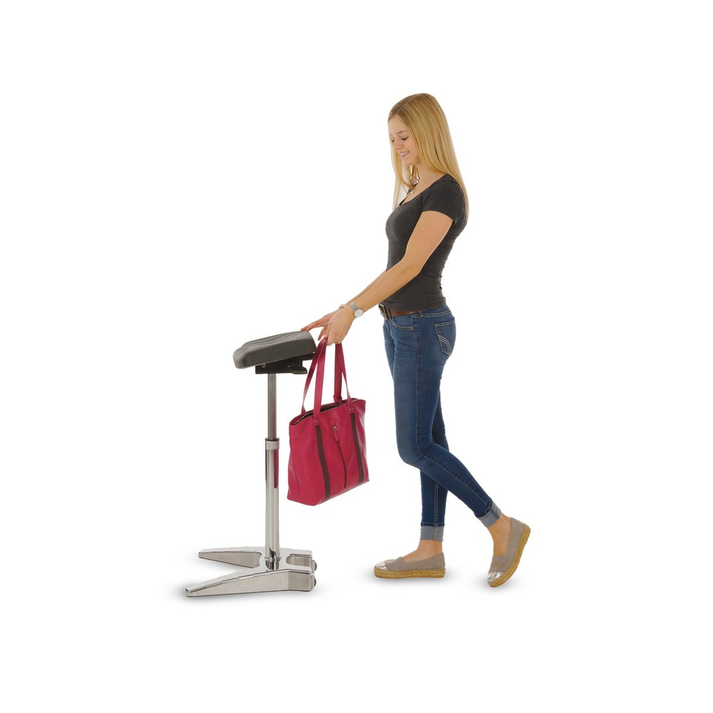 Immagine del prodotto n. 4: Ausilio per la posizione eretta HEMMDAL XXL, sedile extra largo in PU + maniglia per il trasporto, altezza sedile 700-880 mm