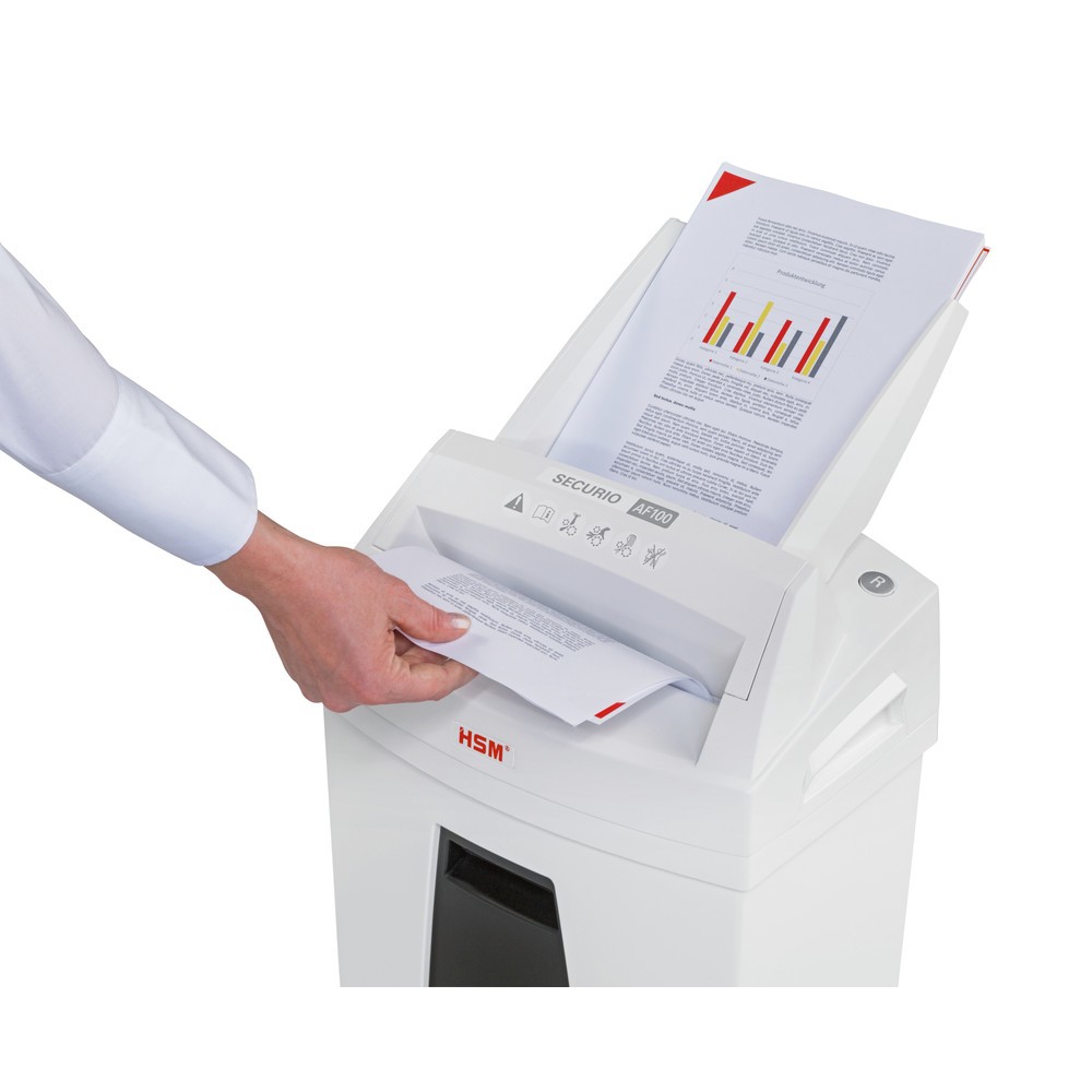 Immagine del prodotto n. 2: HSM Distruggi-documenti SECURIO AF100, inserimento carta automatico, taglio in frammenti 4 x 25 mm