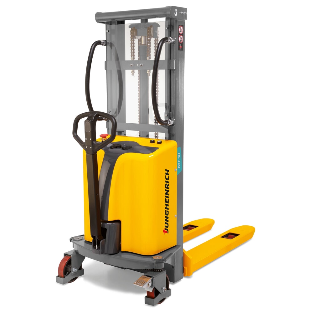 Carrello elevatore elettrico Jungheinrich HC 110, semielettrico, montante doppio telescopico, altezza di sollevamento 2.500 mm, portata 1.000 kg Immagine del prodotto: Carrello elevatore elettrico Jungheinrich HC 110, semielettrico, montante doppio telescopico, altezza di sollevamento 2.500 mm, portata 1.000 kg