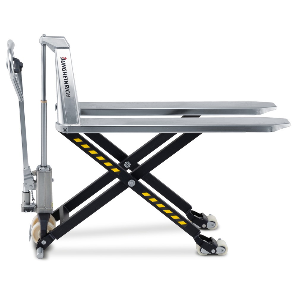 Immagine del prodotto n. 5: Transpallet a pantografo in acciaio inox Jungheinrich AMX I15, portata 1.500 kg, poliuretano