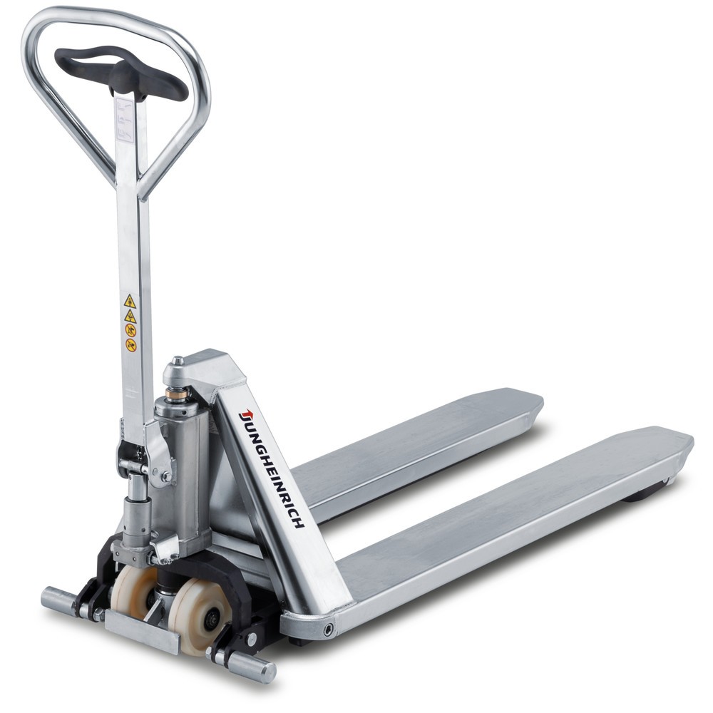 Immagine del prodotto n. 7: Transpallet a pantografo in acciaio inox Jungheinrich AMX I15, portata 1.500 kg, poliuretano