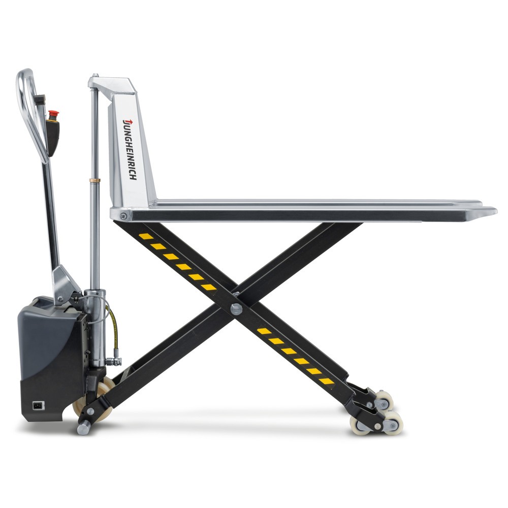 Immagine del prodotto n. 4: Transpallet a pantografo in acciaio inox Jungheinrich AMX I15e, portata 1.500 kg, lunghezza forche 1.200 mm, nylon