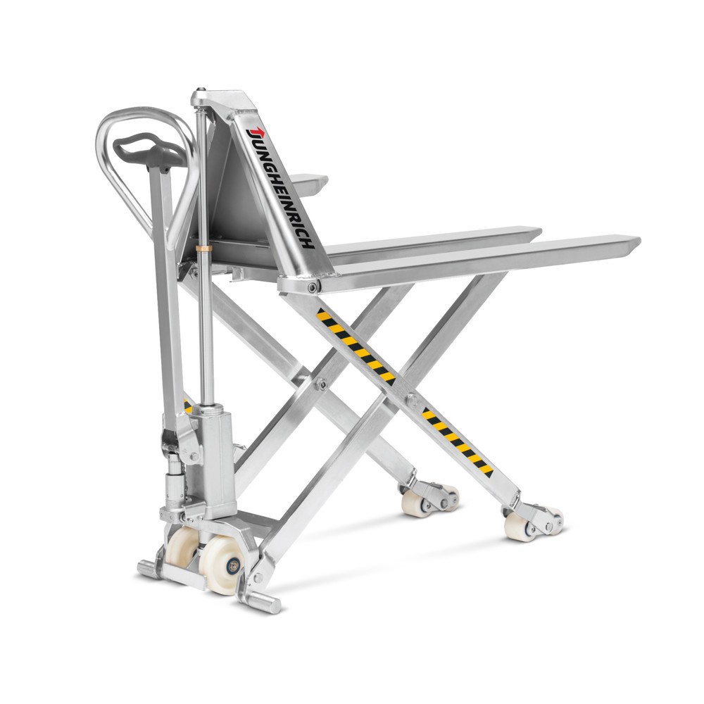 Immagine del prodotto: Transpallet a pantografo in acciaio inox Jungheinrich AM I15p - versione professionale, portata 1.500 kg, nylon