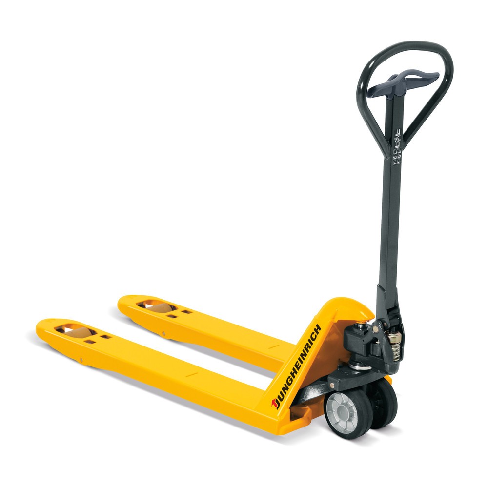 Immagine del prodotto n. 1: Transpallet manuale Jungheinrich AM 22 con sollevamento rapido e freno di guida e di stazionamento, portata 2.200 kg, lunghezza forche 1.150 mm, gomma piena/poliuretano, rulli tandem
