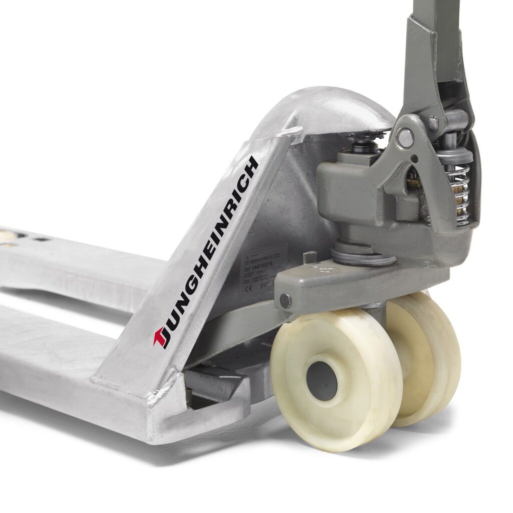 Transpallet manuale Jungheinrich AM G20 Galvinox, portata 2.000 kg, lunghezza forche 1.150 mm, nylon Immagine del prodotto n. 2: Transpallet manuale Jungheinrich AM G20 Galvinox, portata 2.000 kg, lunghezza forche 1.150 mm, nylon