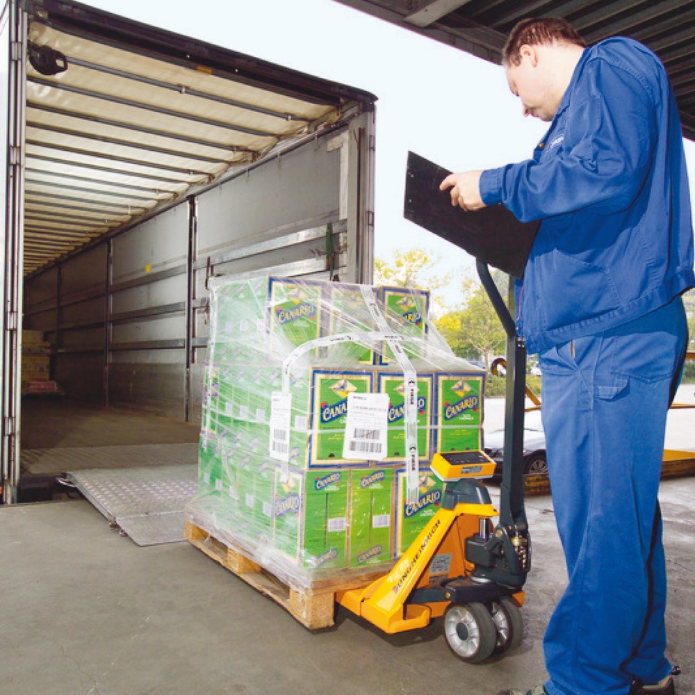Immagine del prodotto n. 3: Transpallet con bilancia Jungheinrich AMW 22 e indicazione base, portata 2.200 kg, gomma piena/poliuretano