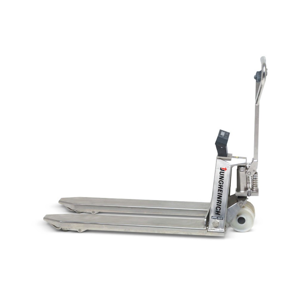 Immagine del prodotto n. 2: Transpallet Jungheinrich in acciaio inox con bilancia AMW I20, portata 2.000 kg, intervallo da 1 kg