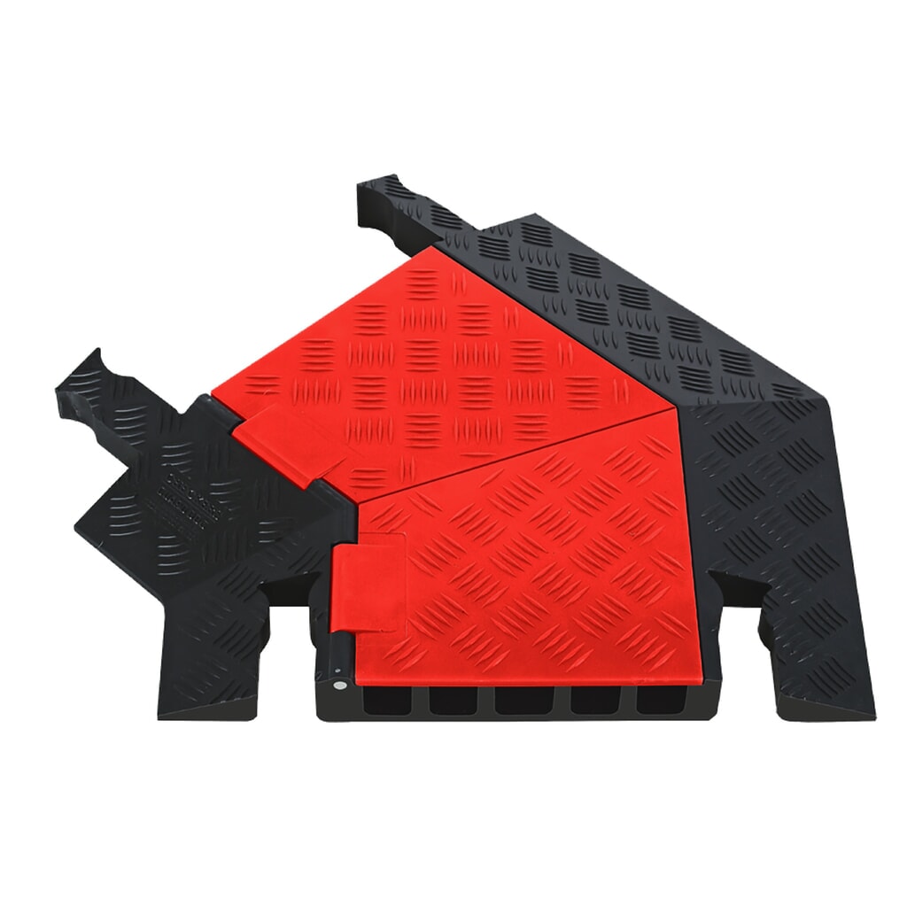 Justrite® canalina passacavi Guard Dog®, curva a 45°