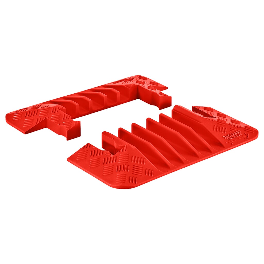 Justrite® canalina passacavi Guard Dog®, elemento di collegamento, 5 canali, LxP 220 x 500 mm, arancione Immagine del prodotto: Justrite® canalina passacavi Guard Dog®, elemento di collegamento, 5 canali, LxP 220 x 500 mm, arancione