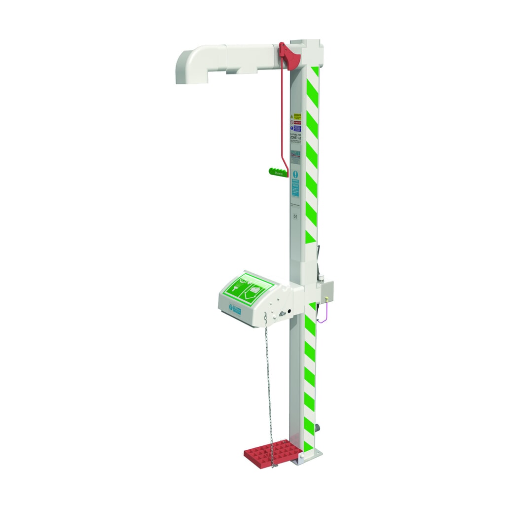 Justrite® combinazione doccia corpo/occhi AH5G45G Hughes, con protezione antigelo Immagine del prodotto: Justrite® combinazione doccia corpo/occhi AH5G45G Hughes, con protezione antigelo