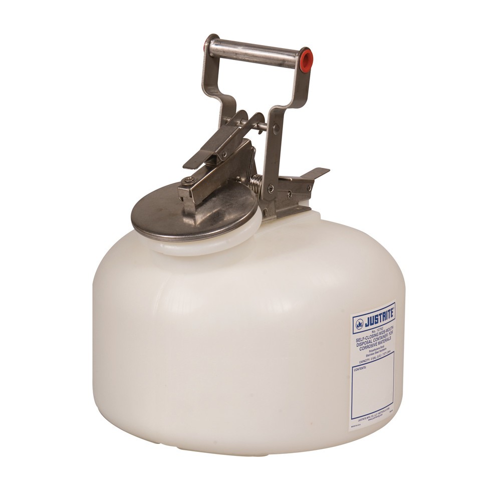 Immagine del prodotto: Justrite Contenitore di sicurezza in PE per sostanze non infiammabili e corrosive, bianco, 7,5 litri