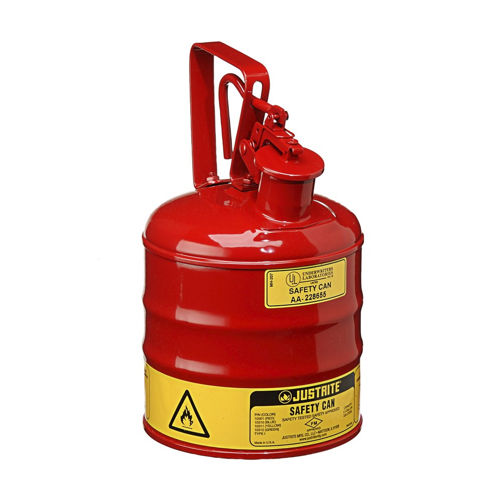 Immagine del prodotto n. 2: Justrite Contenitore di sicurezza tipo I, maniglia di rilascio, rosso, 4 litri