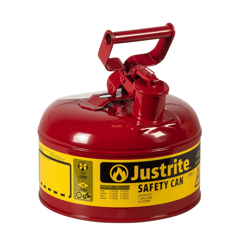 Immagine del prodotto: Justrite Contenitore di sicurezza tipo I, maniglia oscillante, rosso, 4 litri