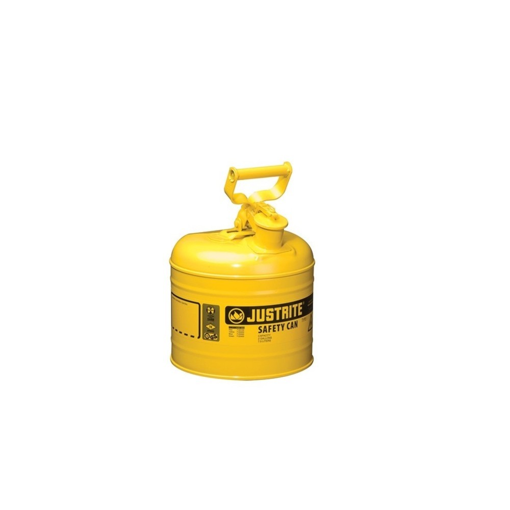 Immagine del prodotto: Justrite Contenitore di sicurezza tipo I, maniglia oscillante, giallo, 7,5 litri