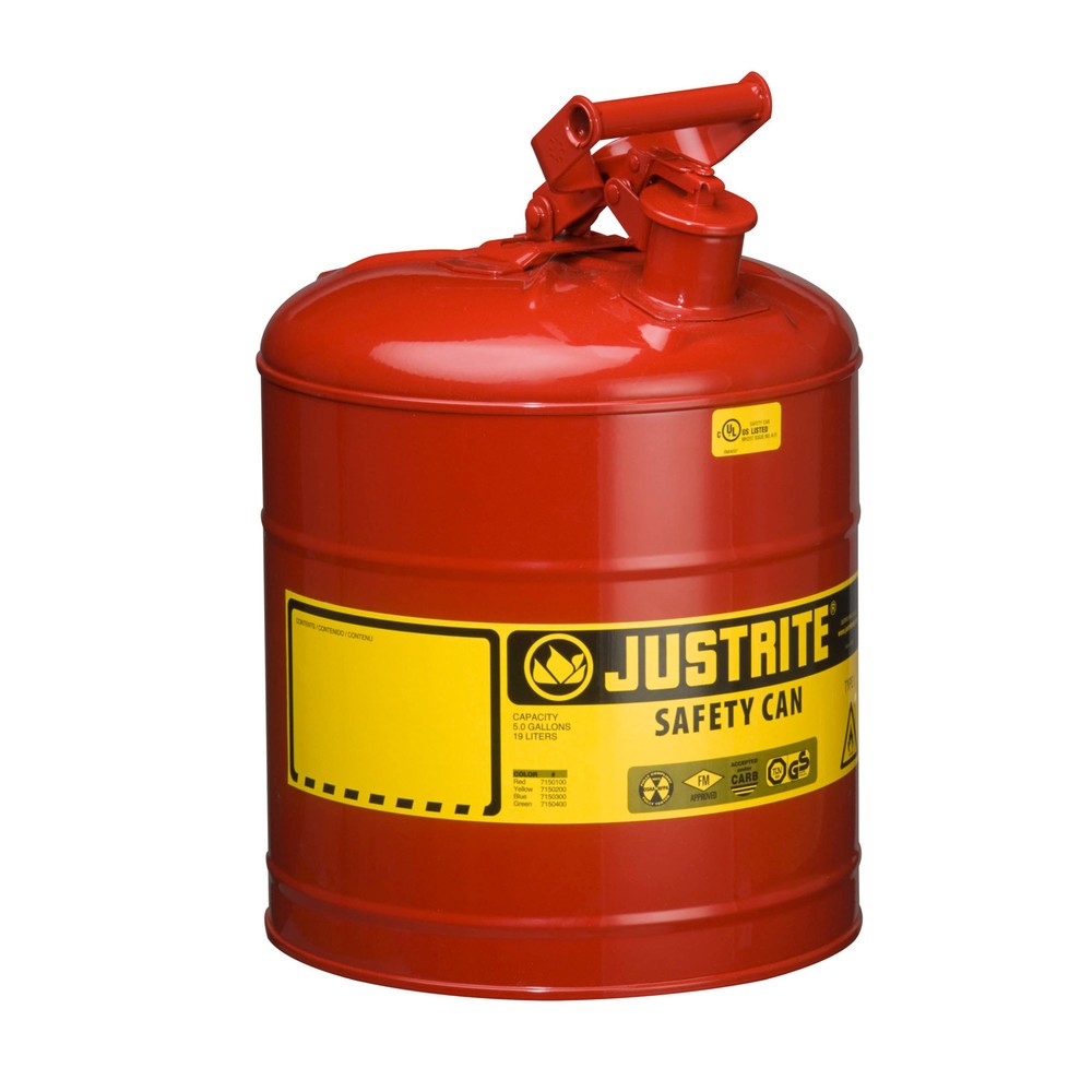 Immagine del prodotto: Justrite Contenitore di sicurezza tipo I, maniglia oscillante, rosso, 19 litri