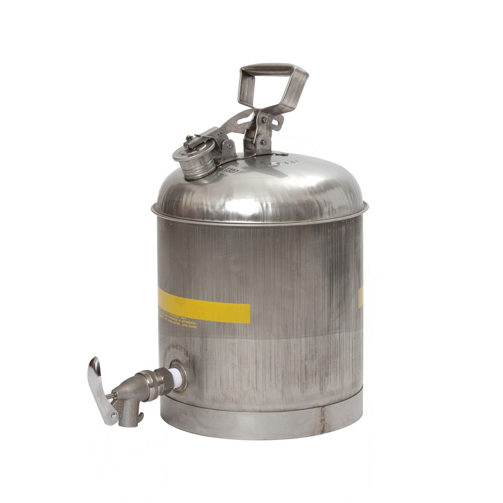 Immagine del prodotto: Justrite® tanica di sicurezza Eagle, acciaio inox, 19 litri, incl. rubinetto eco con guarnizione in neoprene