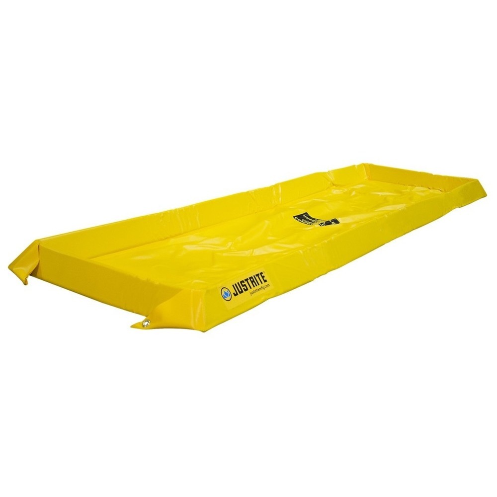 Immagine del prodotto: Justrite Vasca pieghevole in PVC, altezza parete 100 mm, dimensioni interne 0,6 x 2,4 m, capacità 151 l