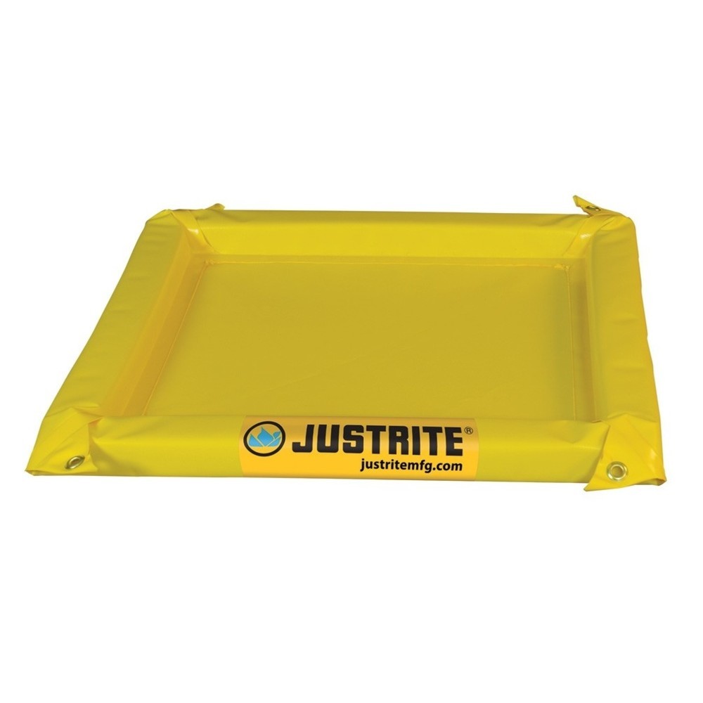 Immagine del prodotto: Justrite Vasca pieghevole in PVC, altezza parete 50 mm, dimensioni interne 0,6 x 0,6 m, capacità 19 l