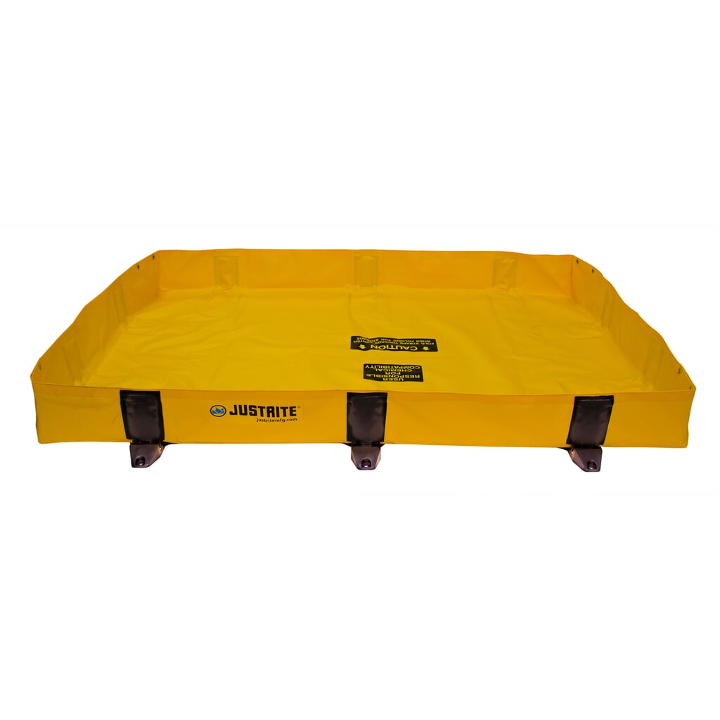 Justrite® vasca di raccolta pieghevole in poliestere QuickBerm® Lite, capacità 299 l Immagine del prodotto: Justrite® vasca di raccolta pieghevole in poliestere QuickBerm® Lite, capacità 299 l