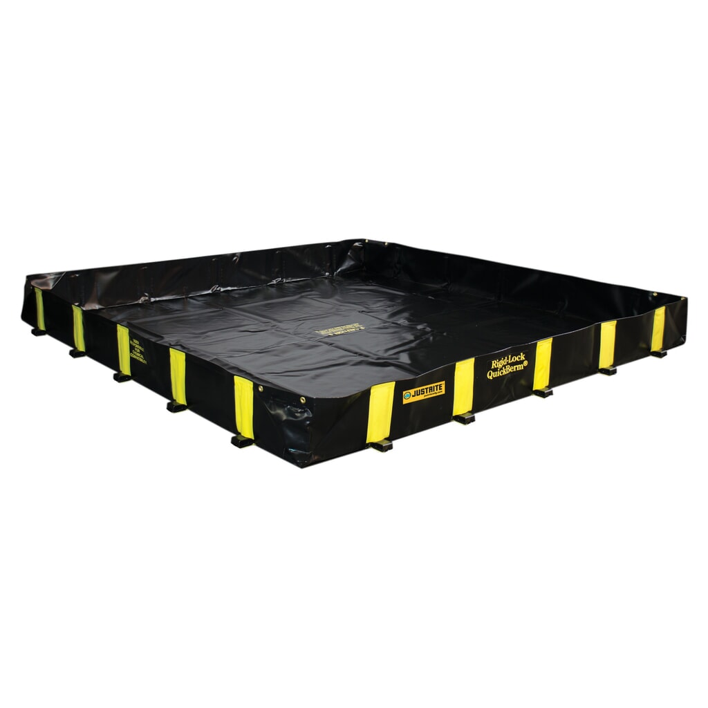 Justrite® vasca di raccolta pieghevole in poliestere QuickBerm® Plus, capacità 2.252 l Immagine del prodotto: Justrite® vasca di raccolta pieghevole in poliestere QuickBerm® Plus, capacità 2.252 l