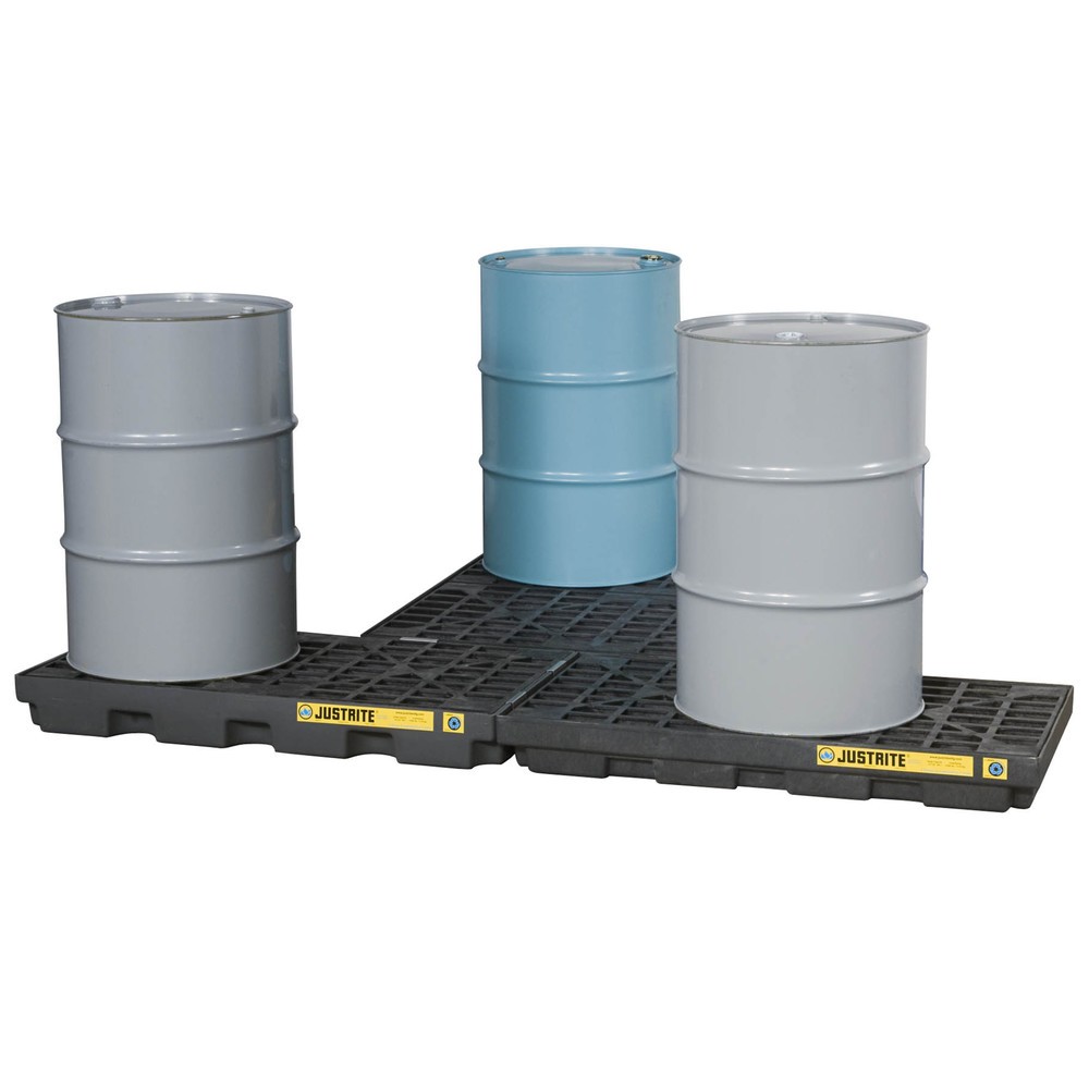 Immagine del prodotto n. 2: Justrite Vaschetta piatta PE, 2x 200 l, volume di raccolta 90 l, nero