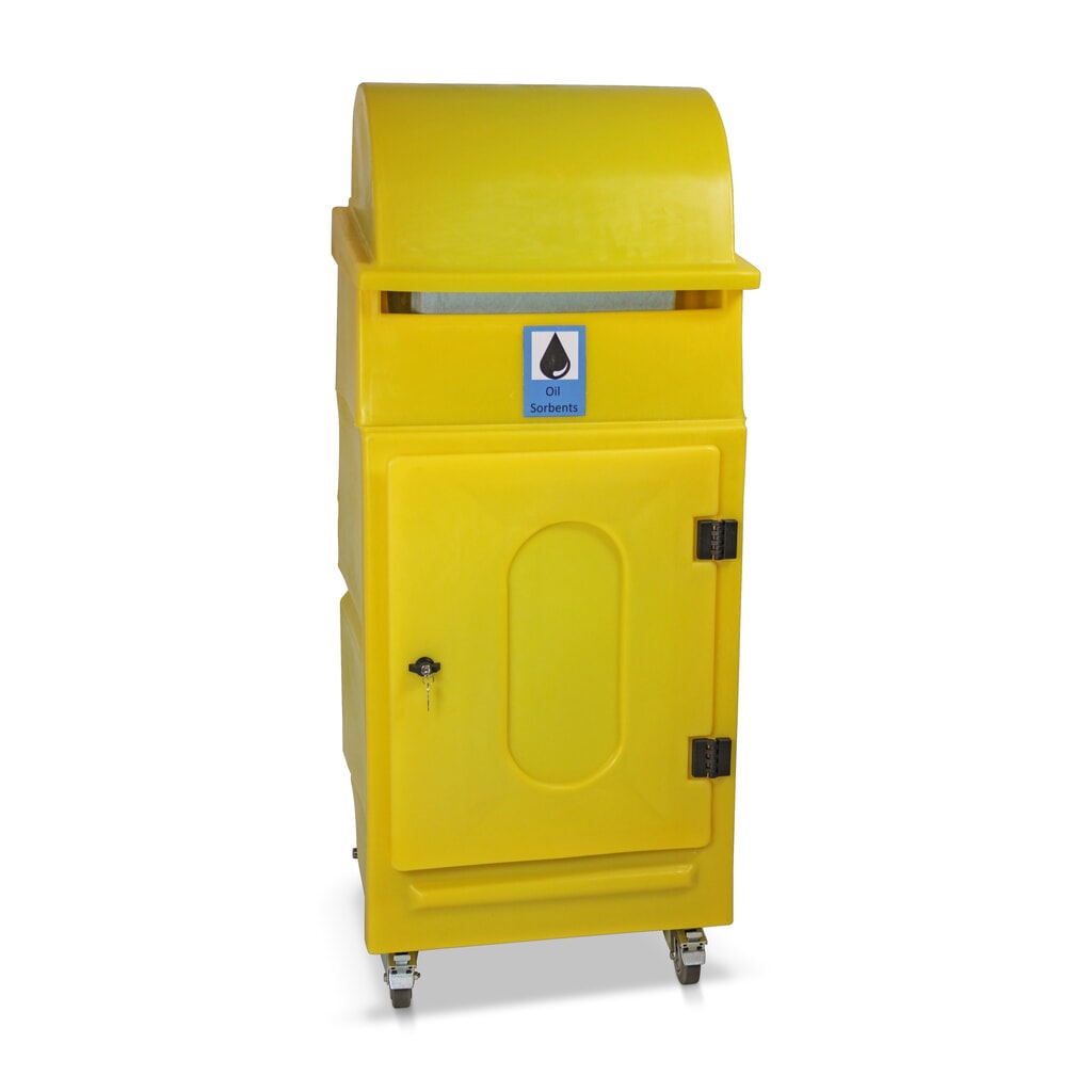 Kit di emergenza olio, contenitore con ruote, capacità di assorbimento 300 l, blu Immagine del prodotto n. 3: Kit di emergenza olio, contenitore con ruote, capacità di assorbimento 300 l, blu