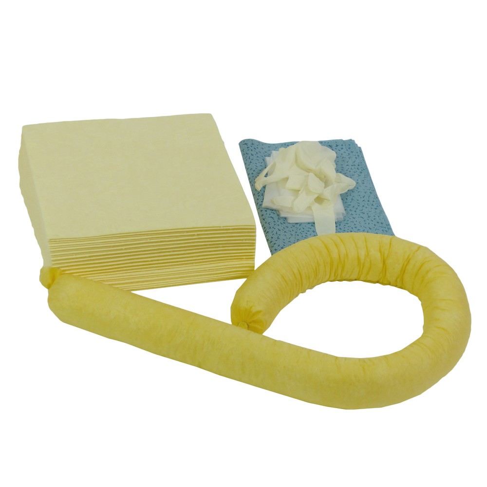 Immagine del prodotto n. 2: Kit di emergenza in borsa in PVC, sostanze chimiche, capacità di assorbimento 20 l, giallo
