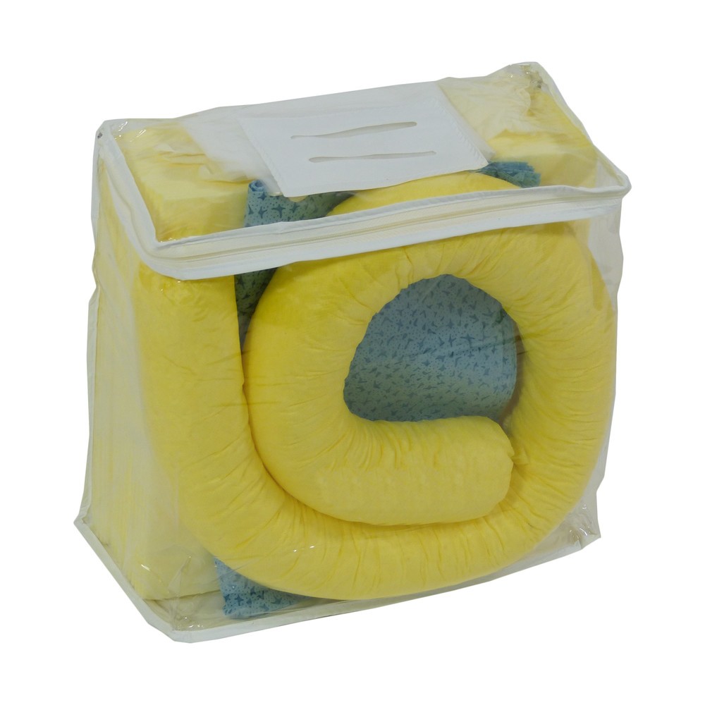 Immagine del prodotto n. 1: Kit di emergenza in borsa in PVC, sostanze chimiche, capacità di assorbimento 20 l, giallo