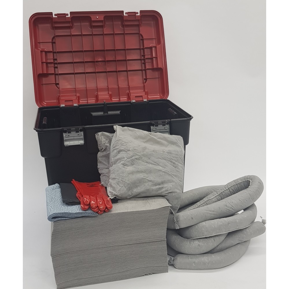 Immagine del prodotto n. 2: Kit di emergenza universale in contenitore con ruote, capacità di assorbimento 150 l, grigio